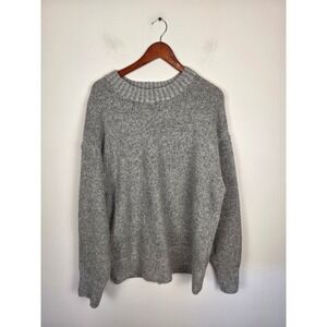 J.Crew Relaxed Gray‎ Merino Wool Alpaca Blend Oversized Crewneck Sweater Womens